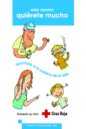 Díptico campaña "Este verano quiérete mucho" de Cruz Roja